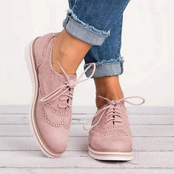 Lace-Up Brogue Sneakers for Women