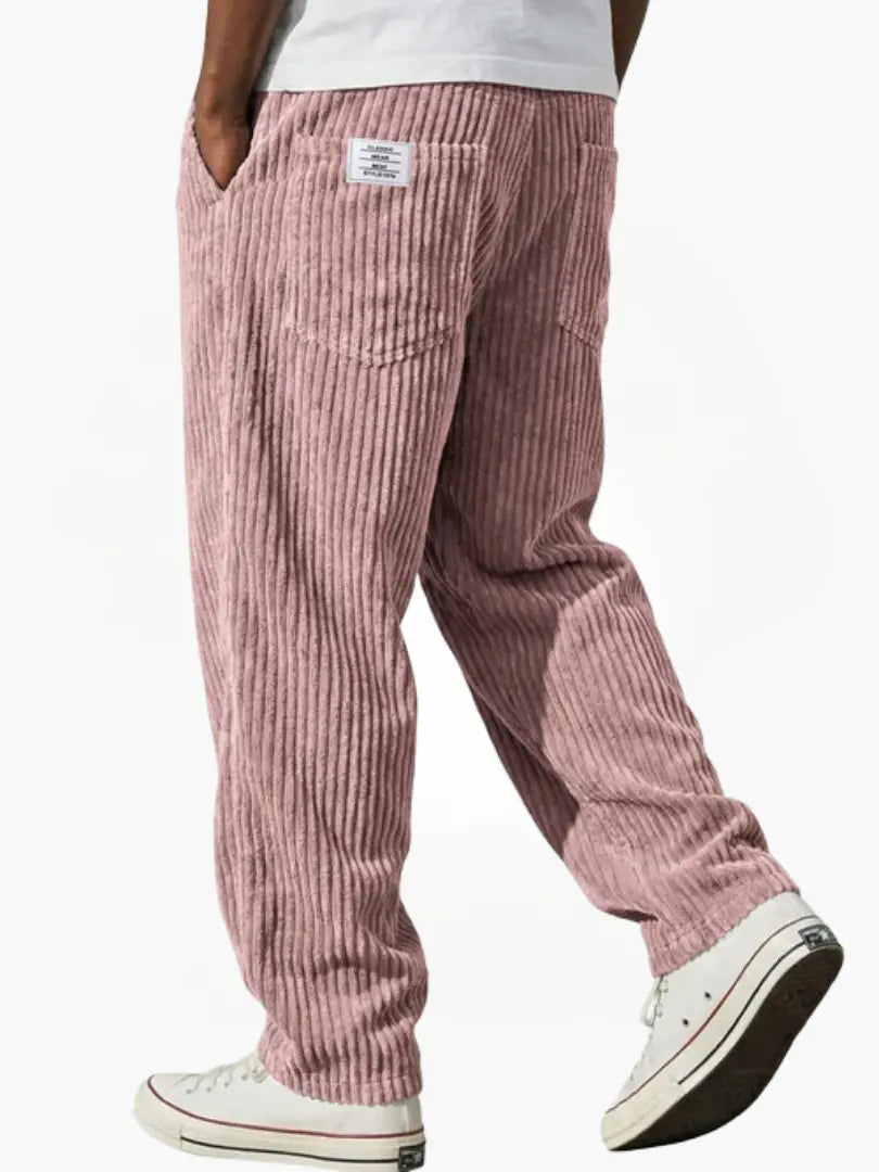 Relaxed Fit Corduroy Trousers for Men