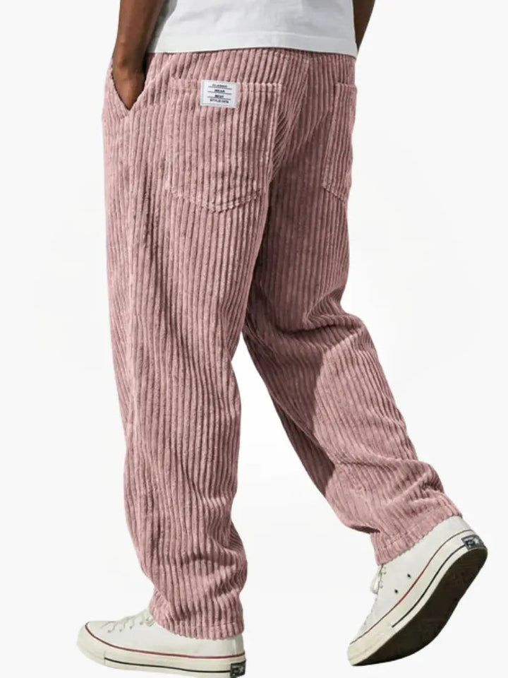Relaxed Fit Corduroy Trousers for Men