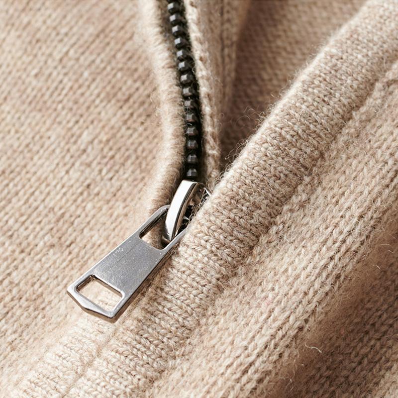 Quarter Zip High Neck Sweater for Men