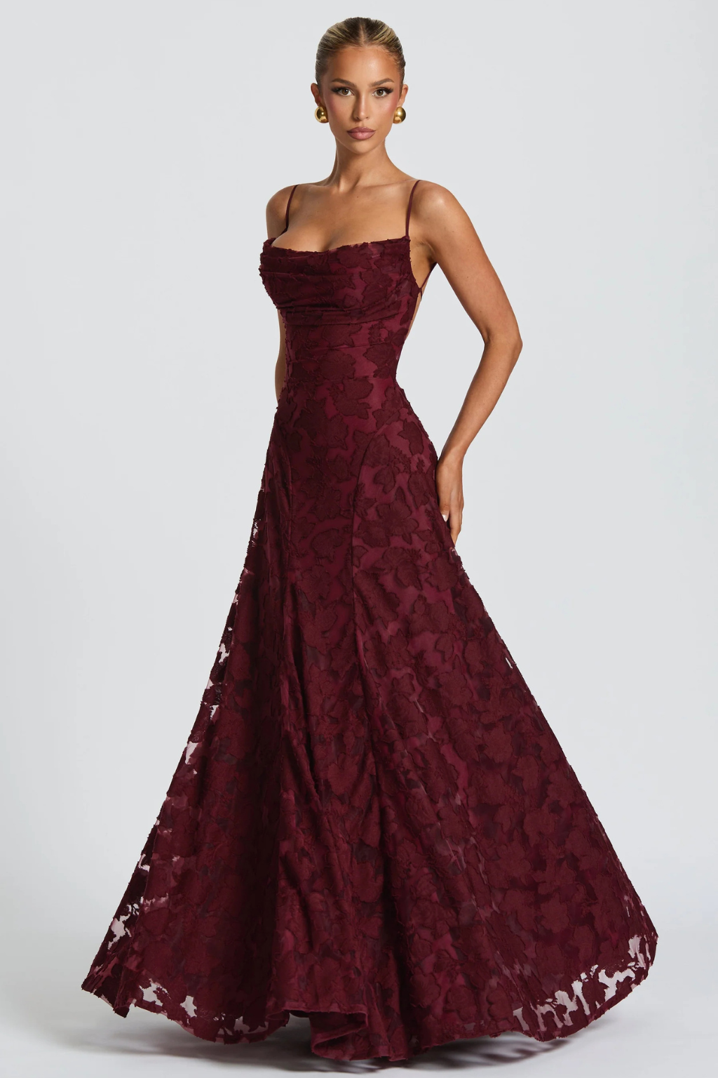 Floral Lace Mermaid Maxi Dress for Women