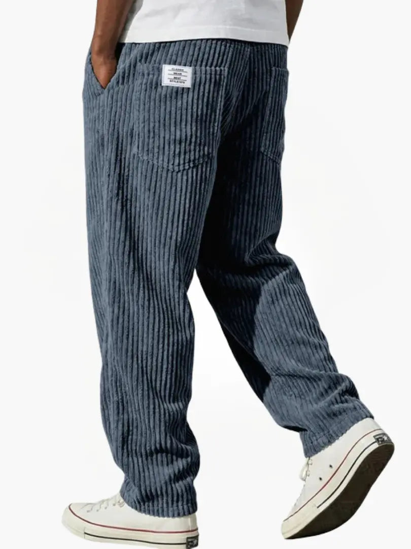 Relaxed Fit Corduroy Trousers for Men