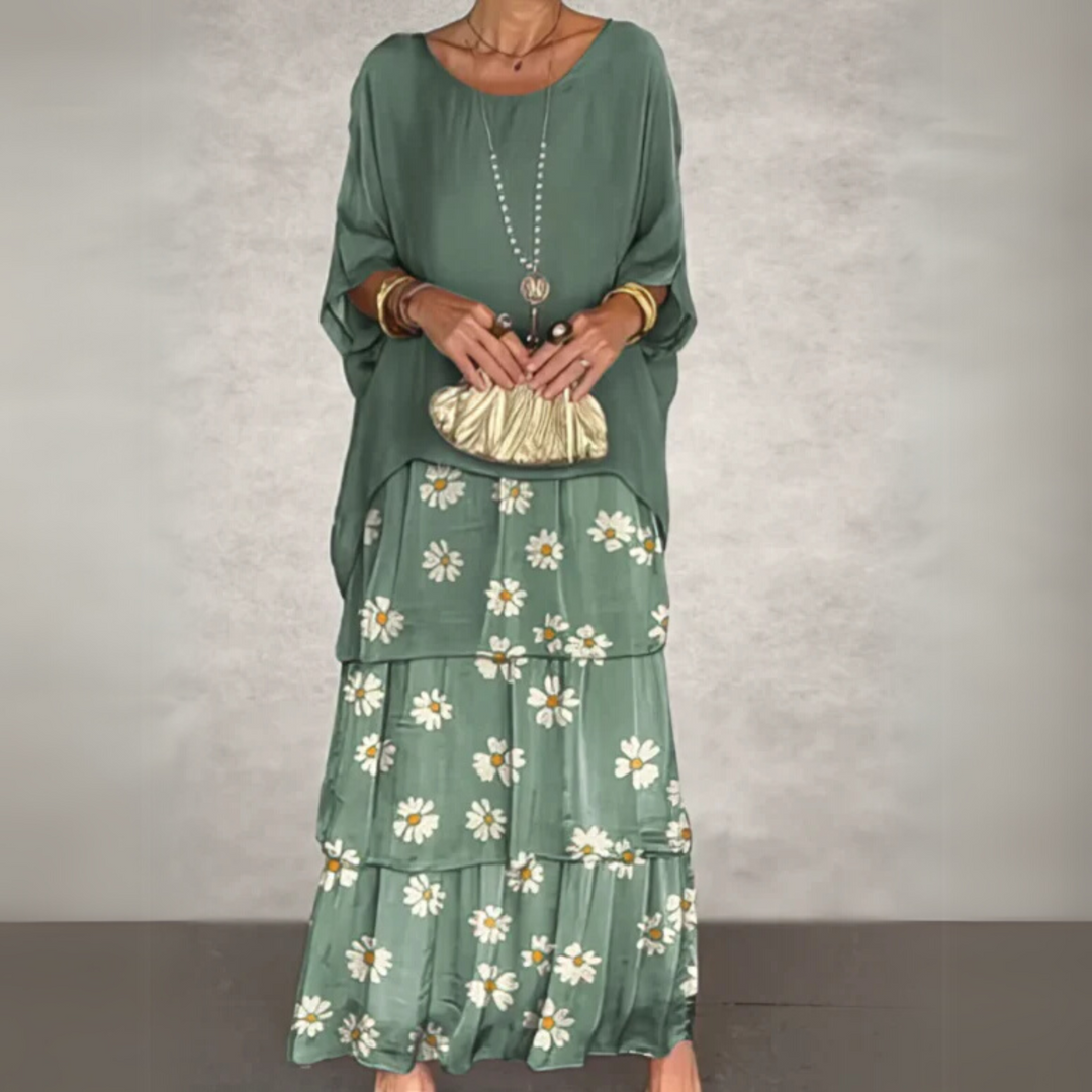 Layered Boho Maxi Dress for Women