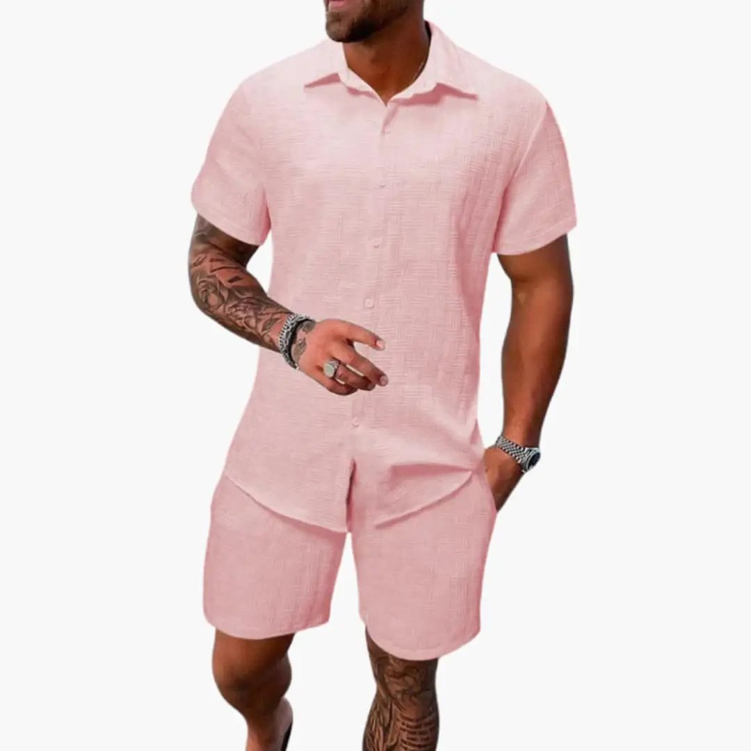 Polo Shirt and Shorts Set for Men