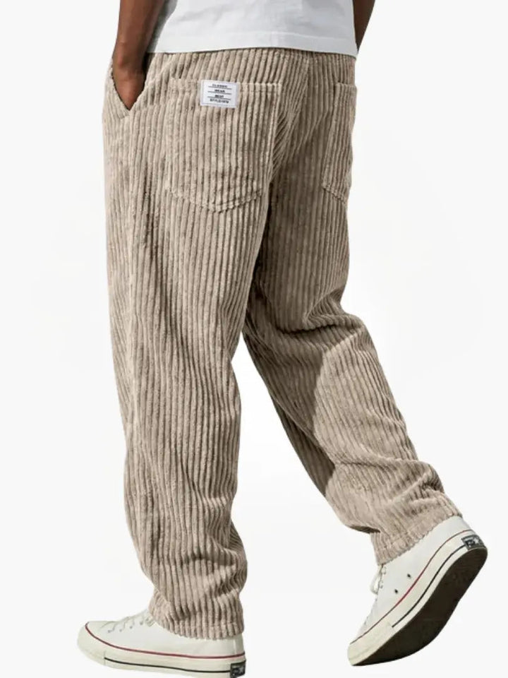 Relaxed Fit Corduroy Trousers for Men