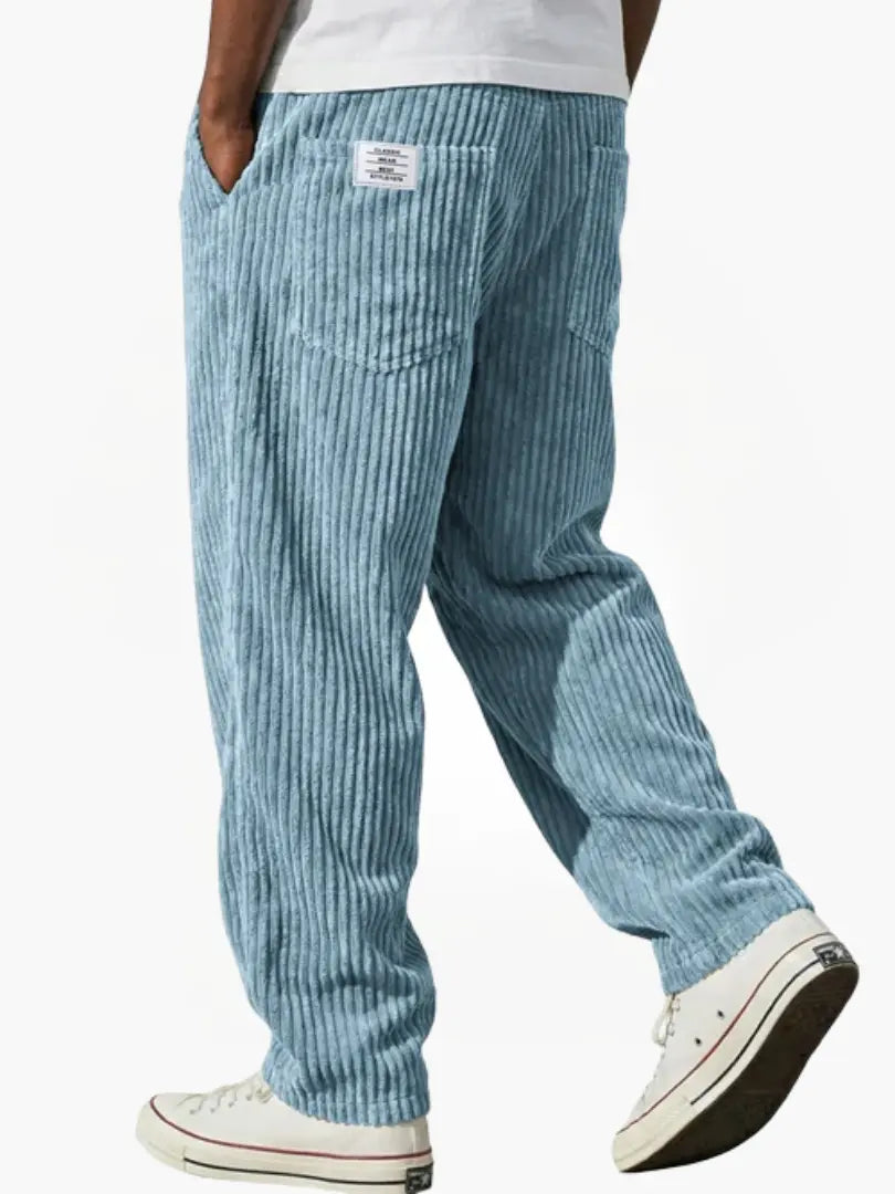 Relaxed Fit Corduroy Trousers for Men