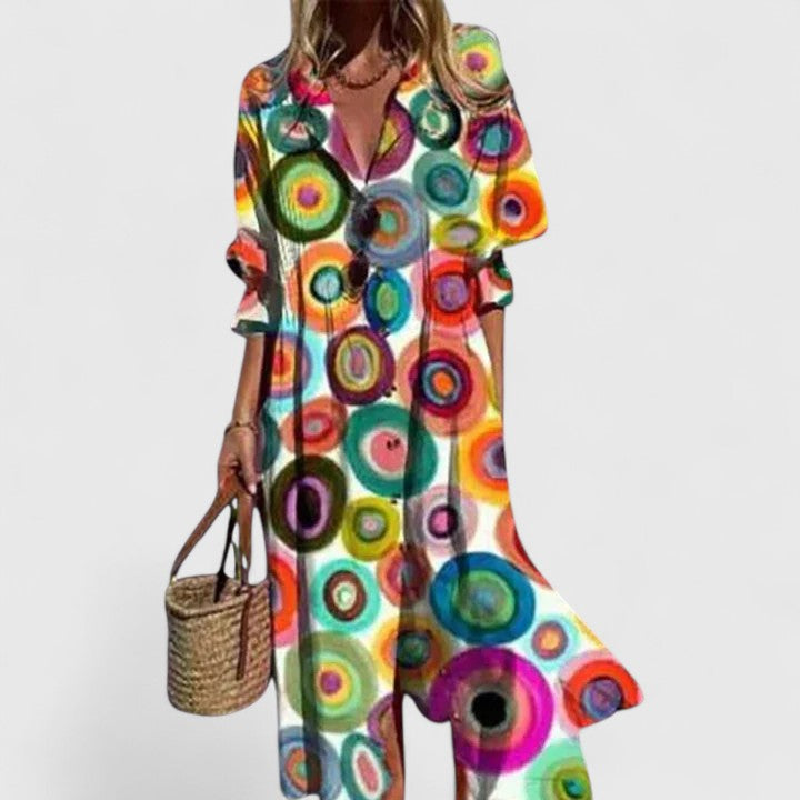 Printed Boho Maxi Dress for Women