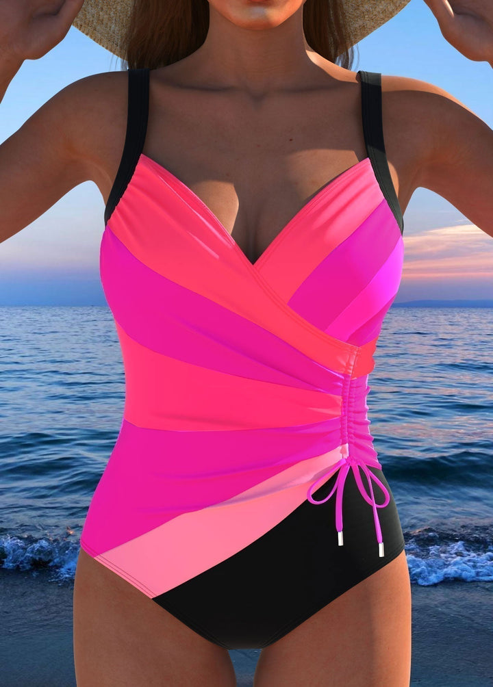 Printed Surplice Swimsuit for Women