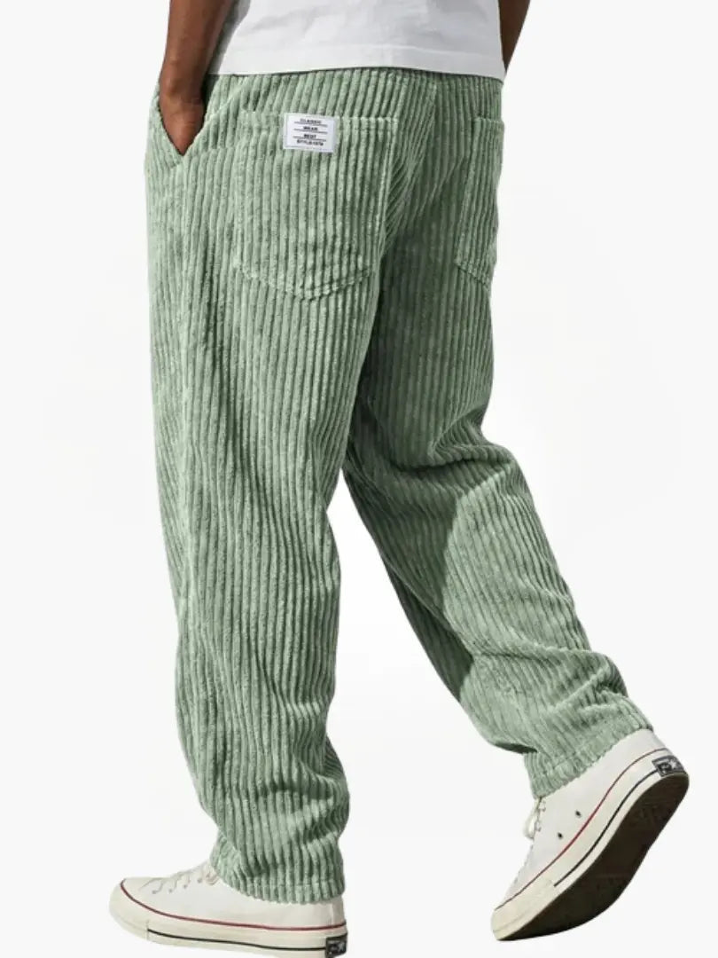 Relaxed Fit Corduroy Trousers for Men
