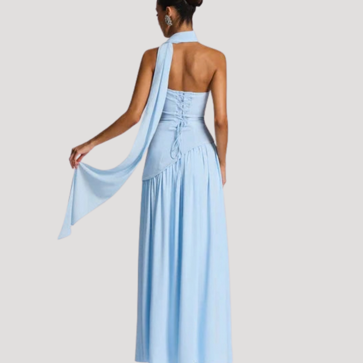 Strapless High-Slit Maxi Dress for Women