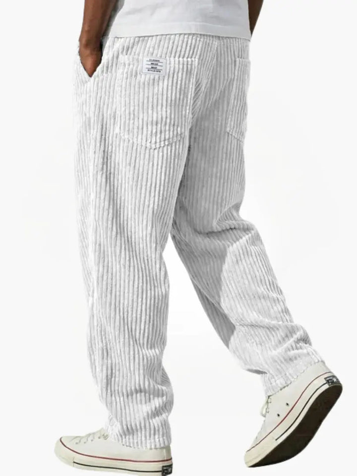 Relaxed Fit Corduroy Trousers for Men