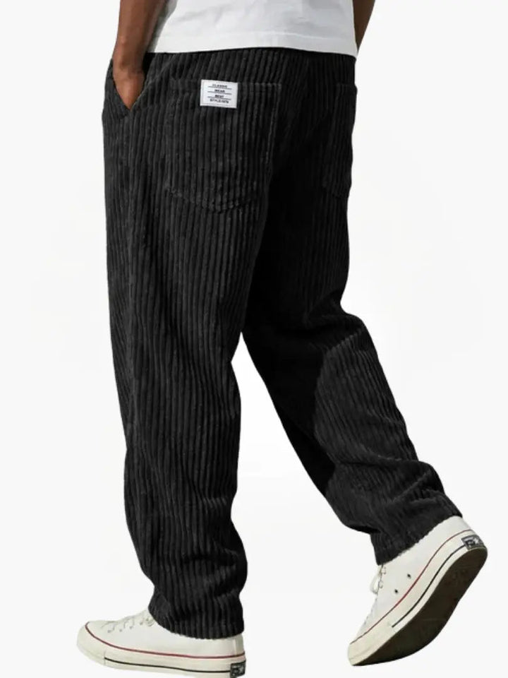 Relaxed Fit Corduroy Trousers for Men
