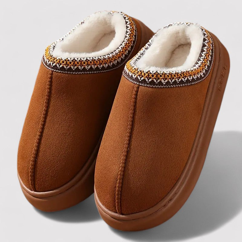 Memory Foam Faux Fur House Slippers for Women