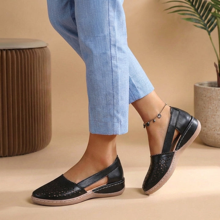 Breathable Cut-Out Loafers for Women