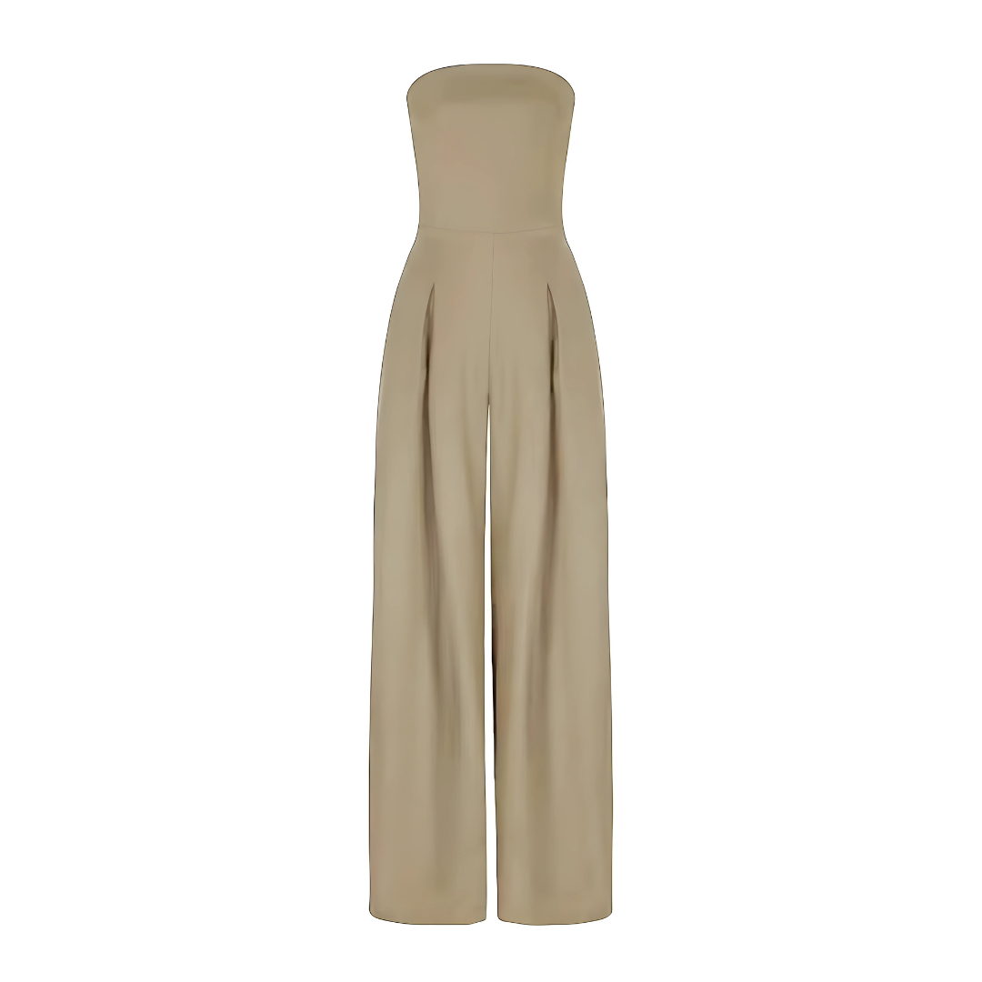 Strapless High Waist Wide Leg Jumpsuit for Women