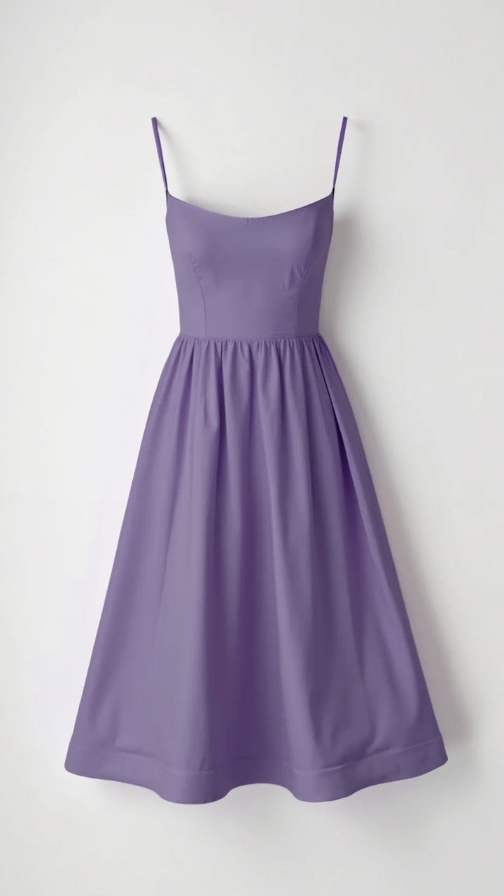 Cotton Strappy Midi Dress for Women