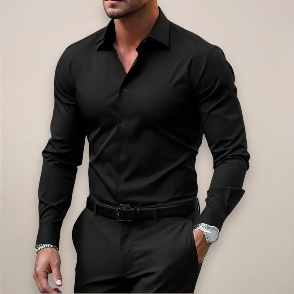 Slim Fit Long Sleeve Dress Shirt for Men