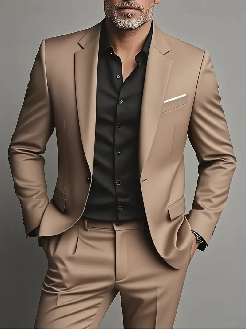 Two Piece Blazer and Trouser Suit for Men