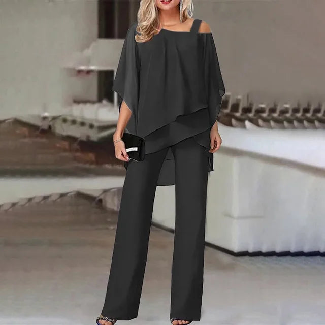 Flowy Tunic and Straight Pant Set for Women