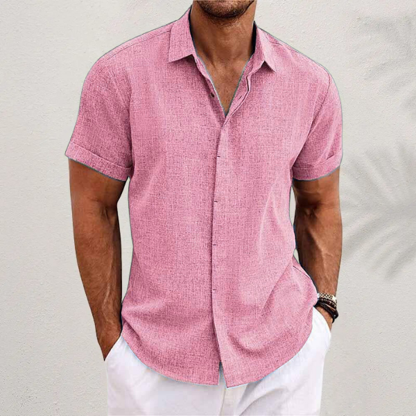 Short Sleeve Button Up Shirt for Men