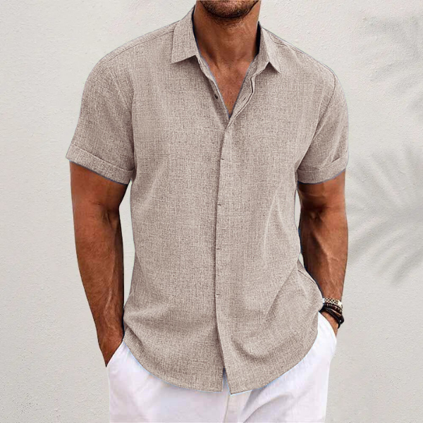 Short Sleeve Button Up Shirt for Men