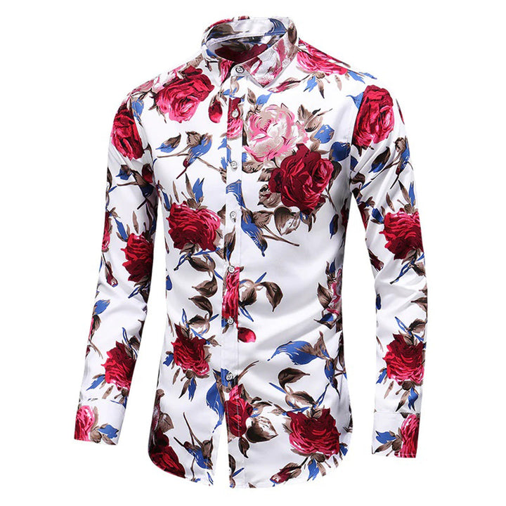 Floral Print Long Sleeve Shirt for Men