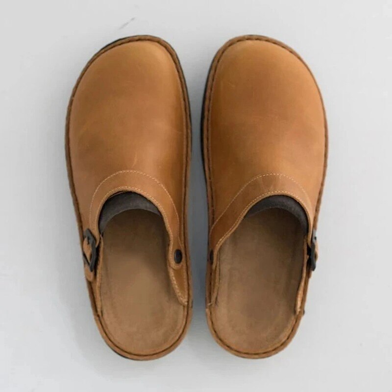 Vegan Leather Strap Clogs for Men