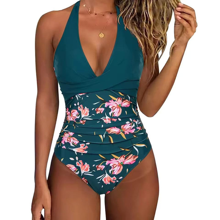 Halter Neck One-Piece Swimsuit for Women