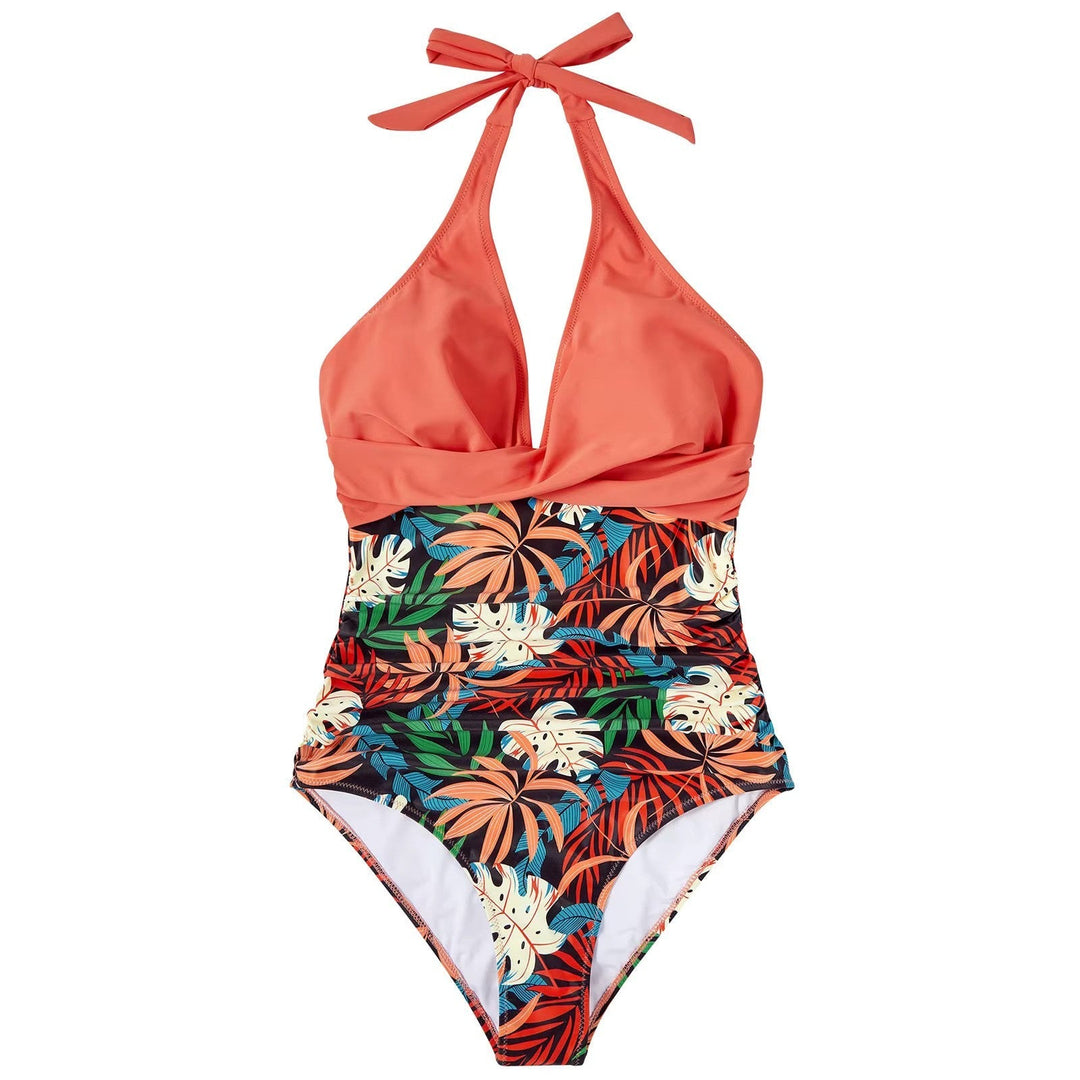Halter Neck One-Piece Swimsuit for Women