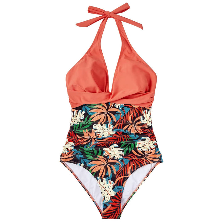 Halter Neck One-Piece Swimsuit for Women