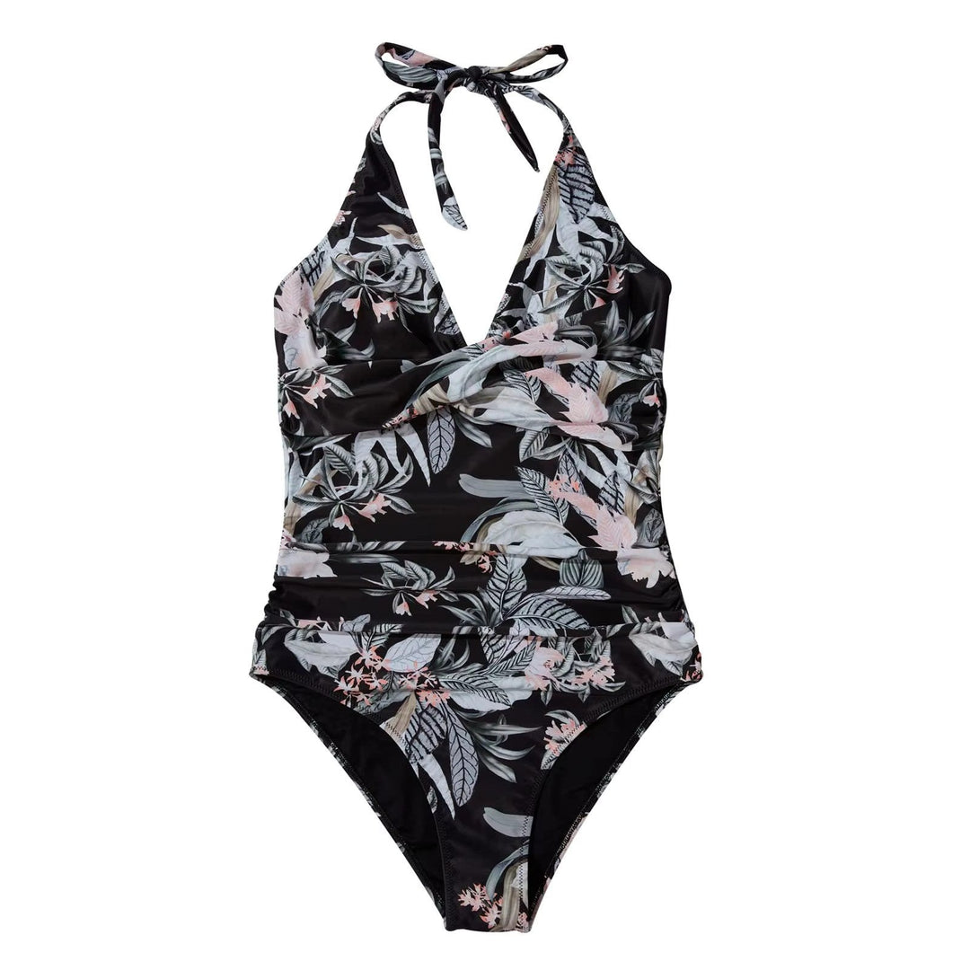 Halter Neck One-Piece Swimsuit for Women
