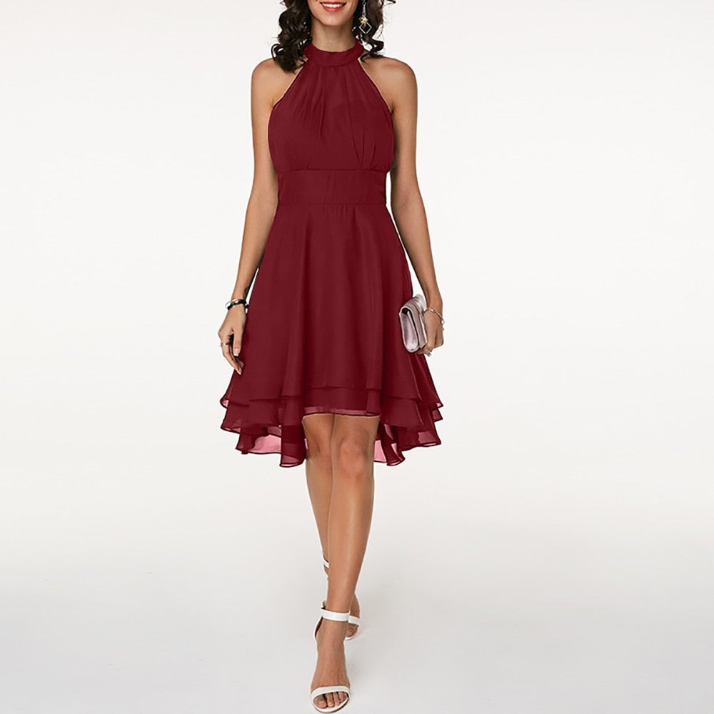 Halter Neck Mini Dress for Women