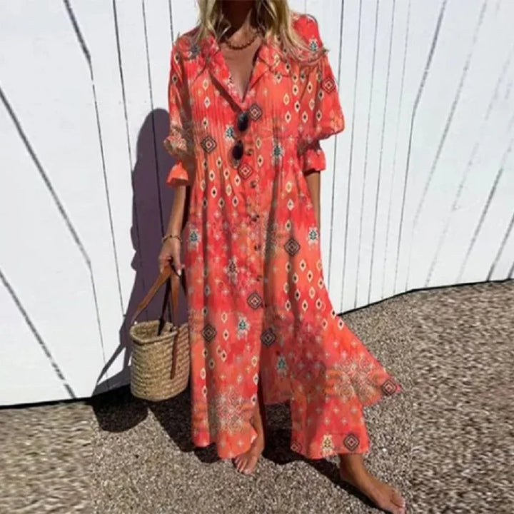Printed Bohemian Maxi Dress for Women