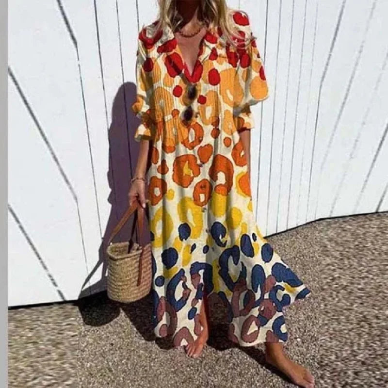 Printed Bohemian Maxi Dress for Women