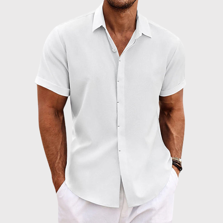 Short Sleeve Button Up Shirt for Men