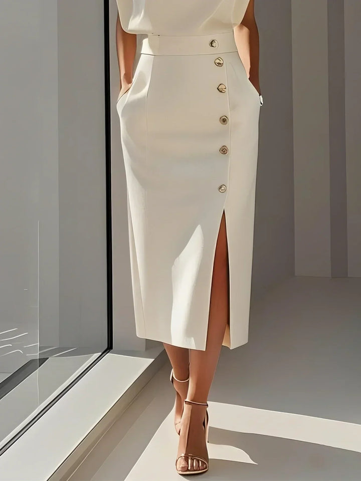 Sleeveless Button Front Midi Dress for Women