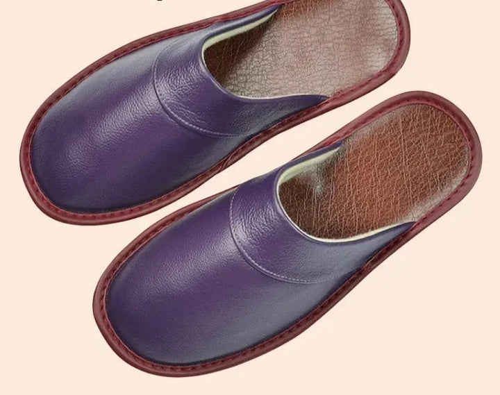 Leather Slip-On Slippers for Men