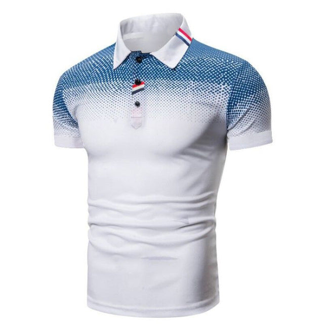 Short Sleeve Ombre Polo Shirt for Men