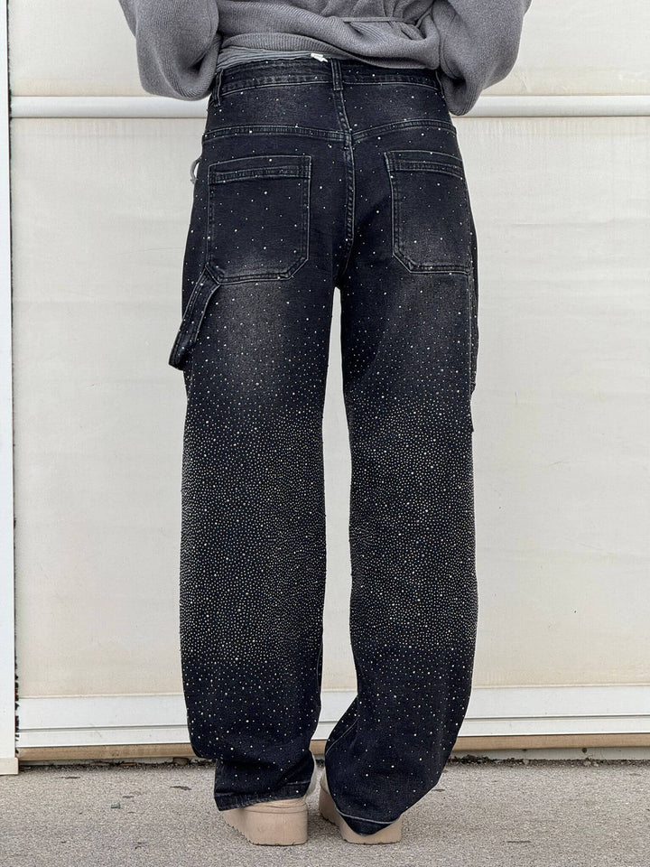 High-Waisted Wide-Leg Cargo Jeans for Women