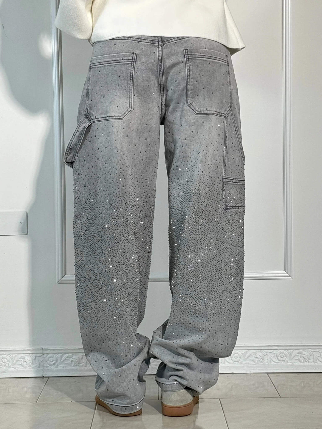 High-Waisted Wide-Leg Cargo Jeans for Women