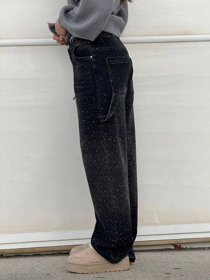 High-Waisted Wide-Leg Cargo Jeans for Women