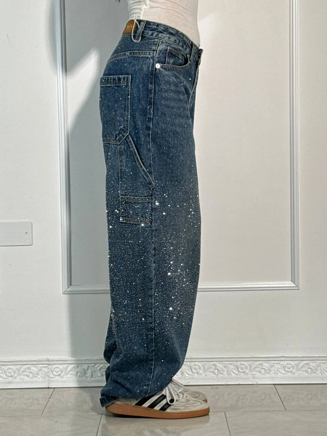 High-Waisted Wide-Leg Cargo Jeans for Women