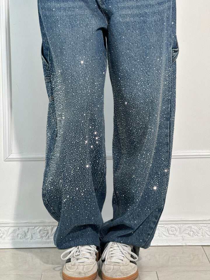 High-Waisted Wide-Leg Cargo Jeans for Women