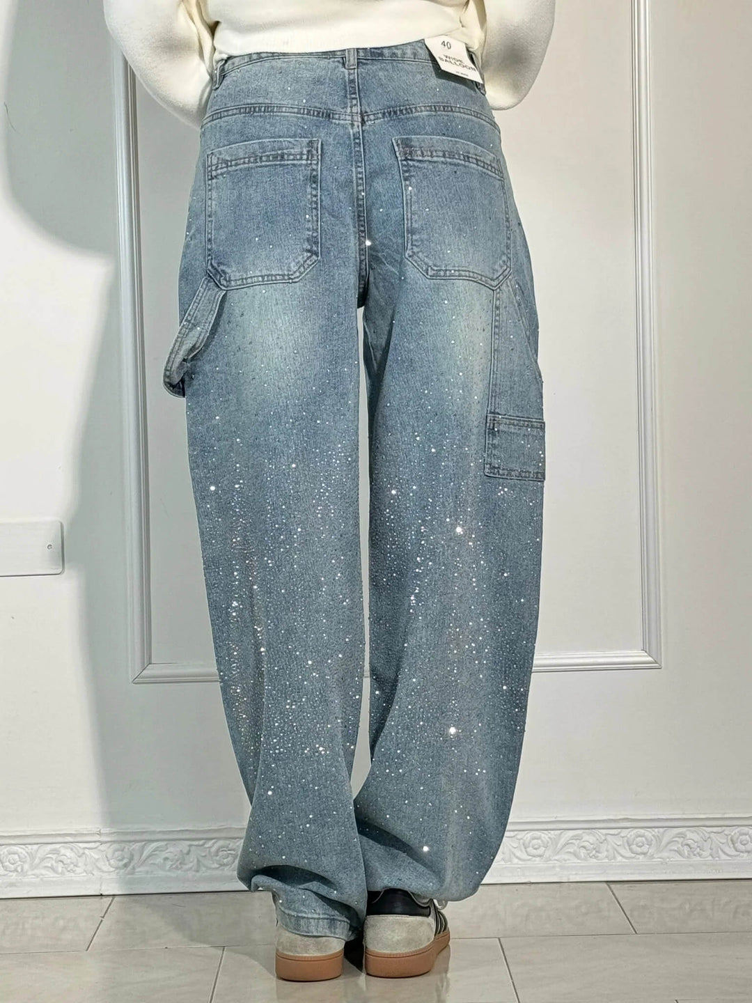 High-Waisted Wide-Leg Cargo Jeans for Women