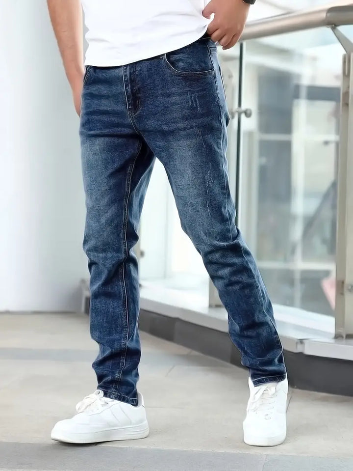 Straight Leg Denim Jeans for Men