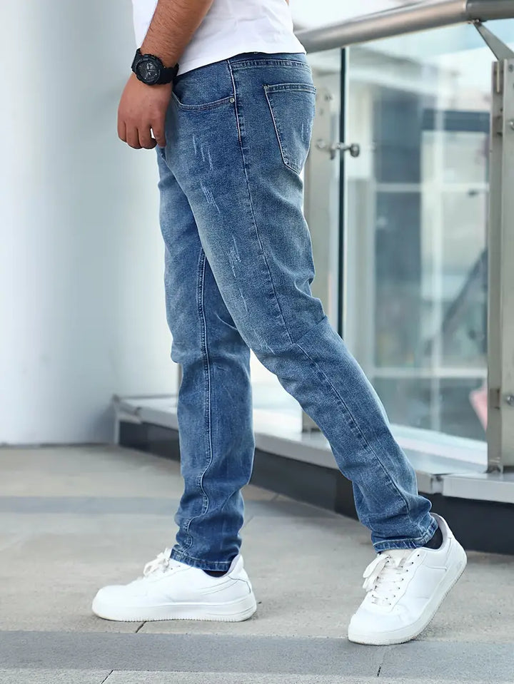 Straight Leg Denim Jeans for Men
