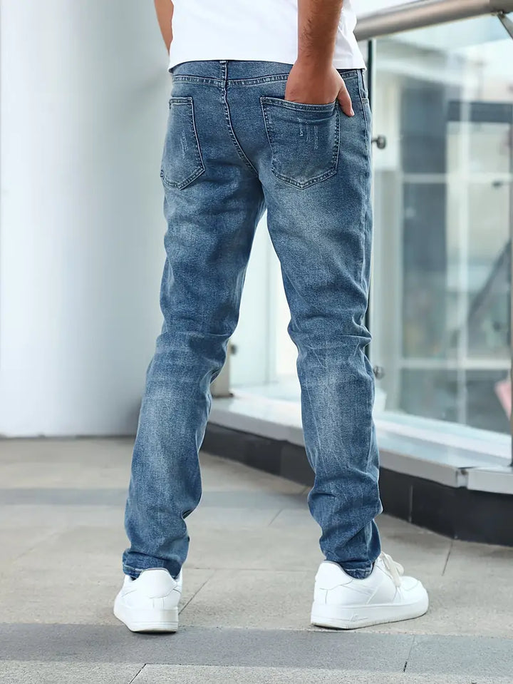 Straight Leg Denim Jeans for Men