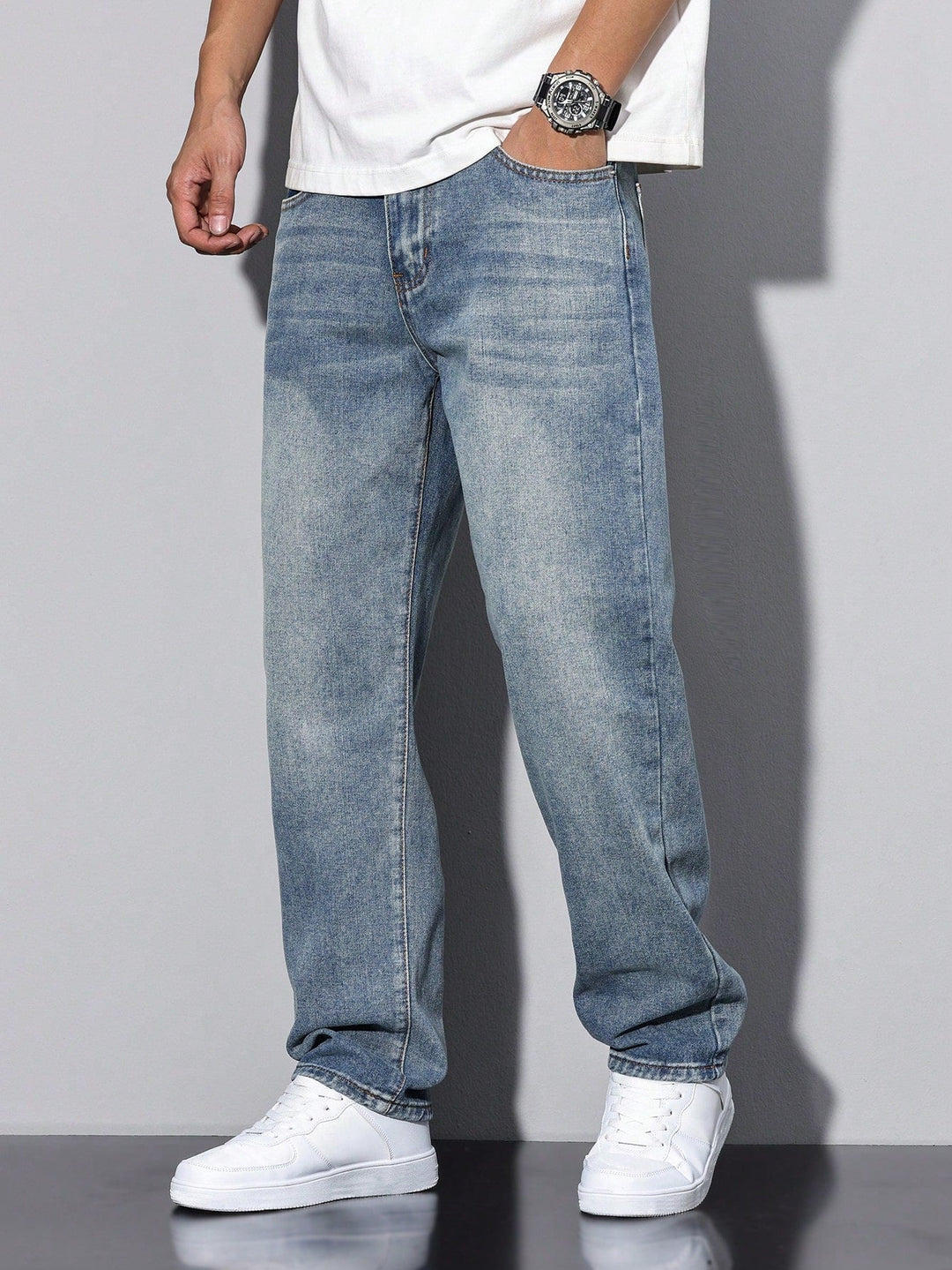 Relaxed Wide-Leg Jeans for Men