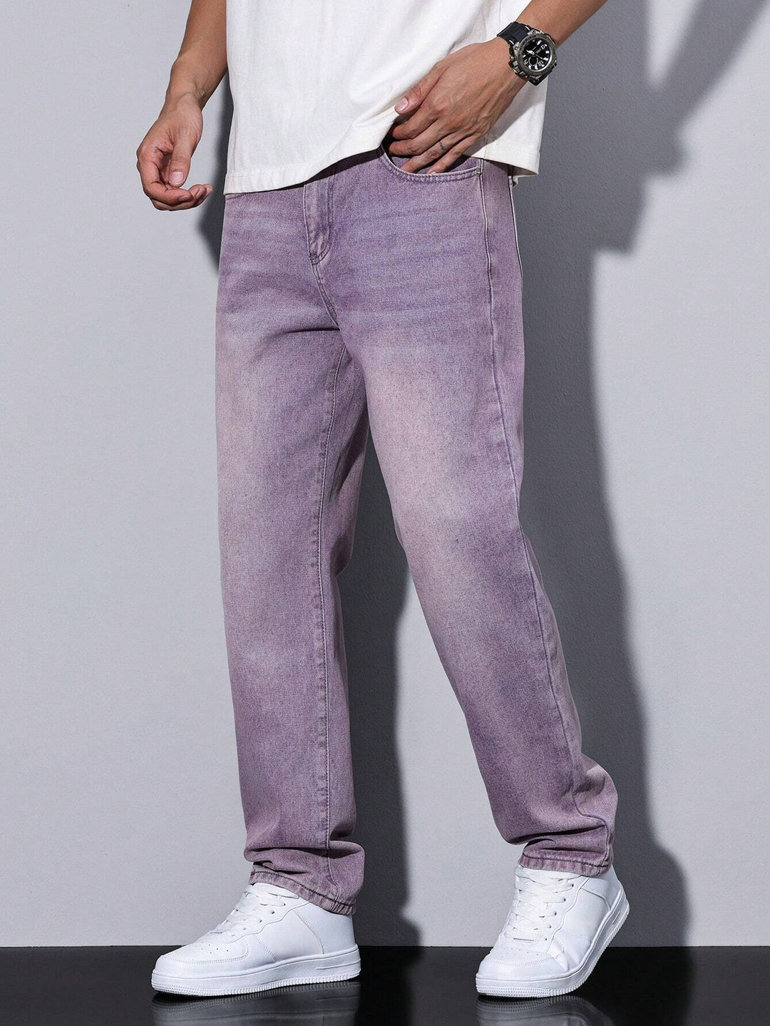 Relaxed Wide-Leg Jeans for Men