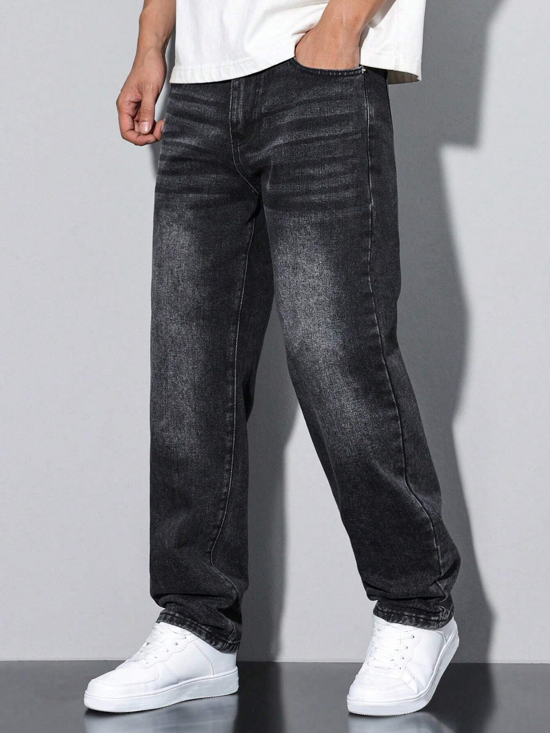 Relaxed Wide-Leg Jeans for Men